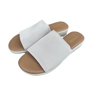 Kensie Women's Ellie Knit Beige Slide Sandals KS251611 New Size 9